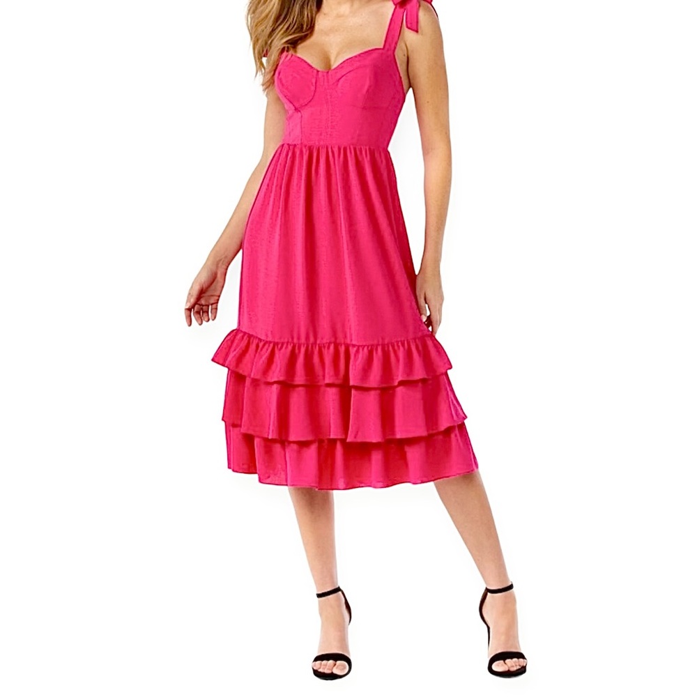 Sofia Riley Midi Sundress Pink Size Small NWT - Picture 12 of 16